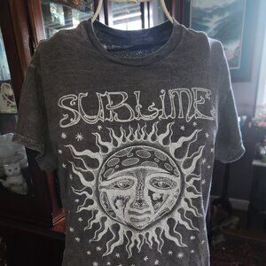 Sublime Sun Face T-Shirt Vintage Wash Band Tee Size Small